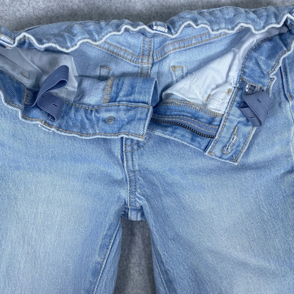 Old Navy Flare Jeans Girls 10 Light Wash Distressed High Rise Denim - Picture 10 of 16